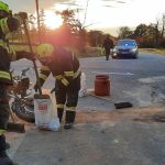 Ke střetu auta s motorkou na Táborsku vzlétl vrtulník