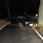 Řidič narazil do stromu. Roli sehrál alkohol a nepřiměřená rychlost