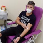 Na táborské Poliklinice Světlogorská darovali ve čtvrtek krev také fotbalisté ze Soběslavi