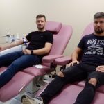 Na táborské Poliklinice Světlogorská darovali ve čtvrtek krev také fotbalisté ze Soběslavi