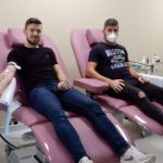 Na táborské Poliklinice Světlogorská darovali ve čtvrtek krev také fotbalisté ze Soběslavi