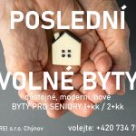 Nový bytový dům pro seniory v Chýnově nabízí několik posledních bytů k pronájmu