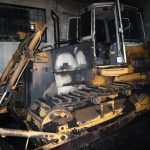 V objektu písecké teplárny hořel buldozer