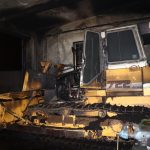 V objektu písecké teplárny hořel buldozer