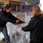 Jindřichohradecké náměstí Míru ozdobí anděl z ledu