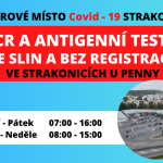 Nové odběrové místo Covid – 19 v Táboře a ve Strakonicích