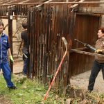 VIDEO: Dvorek knihovny ve Vodňanech se mění před očima. Dobrovolníci navlékli montérky