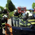 Záchranné složky zasahovaly u nehody auta s autobusem. Šlo však o cvičení