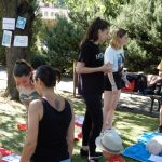 Na zahradě táborské zdravotnické školy pořádali sportovně zdravotnické odpoledne