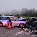 Při ranní nehodě u Strunkovic záchranáři ošetřovali dva zraněné