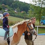 Pony hrátky v hřebčinci přerušil nepříjemný pád dítěte. Naštěstí vše dobře dopadlo