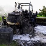 U Třeboně shořel traktor. Škoda se vyšplhala na čtyři miliony korun