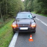 Na jedoucí auto spadl u Horní Vltavice strom. Řidič skončil v nemocnici