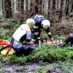 Hasiči s kynology hledali při cvičení v lese pět zraněných