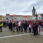 Tisíc lidí přišlo vyjádřit svoji nespokojenost na náměstí Přemysla Otakara