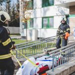 Pavilon českobudějovické nemocnice cvičně zachvátil požár, hasiči evakuovali pacienty