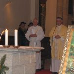 Hubertskou mši v milevské bazilice zakončil ohňostroj nad klášterem