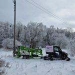 Kvůli námraze a větru jsou některé domácnosti na jihu Čech bez elektřiny