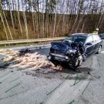 U Temelína se stala vážná nehoda. Pro zraněného řidiče letěl vrtulník