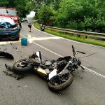 K Němčicím na Strakonicku letěl vrtulník pro motorkáře