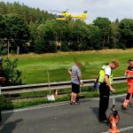 K Němčicím na Strakonicku letěl vrtulník pro motorkáře