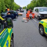 Při nehodě u Řepice se zranili tři lidé. Muže transportoval do nemocnice vrtulník