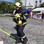 Železní hasiči v plné výstroji bojovali s nástrahami tratě i výhní na náměstí v Týně