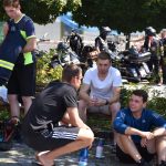 Železní hasiči v plné výstroji bojovali s nástrahami tratě i výhní na náměstí v Týně