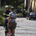 Železní hasiči v plné výstroji bojovali s nástrahami tratě i výhní na náměstí v Týně
