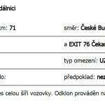 Nehoda kamionu uzavřela dálnici D3 na trase Mezno – České Budějovice