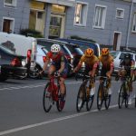 Adam Ťoupalík v první etapě silničního závodu Okolo jižních Čech na stupních vítězů