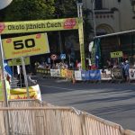 Adam Ťoupalík v první etapě silničního závodu Okolo jižních Čech na stupních vítězů