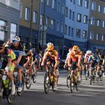 Adam Ťoupalík v první etapě silničního závodu Okolo jižních Čech na stupních vítězů