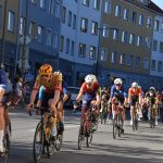 Adam Ťoupalík v první etapě silničního závodu Okolo jižních Čech na stupních vítězů