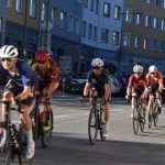 Adam Ťoupalík v první etapě silničního závodu Okolo jižních Čech na stupních vítězů