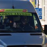 Adam Ťoupalík v první etapě silničního závodu Okolo jižních Čech na stupních vítězů