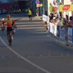 Adam Ťoupalík v první etapě silničního závodu Okolo jižních Čech na stupních vítězů