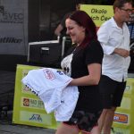 Adam Ťoupalík v první etapě silničního závodu Okolo jižních Čech na stupních vítězů