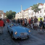 Mezinárodní rallye historických vozidel měla v sobotu zastávku v Třeboni