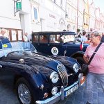 Mezinárodní rallye historických vozidel měla v sobotu zastávku v Třeboni