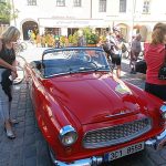 Mezinárodní rallye historických vozidel měla v sobotu zastávku v Třeboni