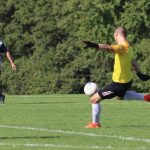 Sedmibranková přestřelka rozjásala fotbalisty Měšic. Rozhodující trefu si schovali na poslední minutu