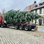 Vánoční strom už dorazil i na prachatické náměstí