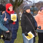 Odboráři v nemocnici protestovali s transparentem Česká republika na 1. místě