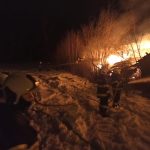 V Dolní Radouni v noci shořela stodola s balíky sena