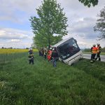 AKTUALIZOVÁNO: U Lišova havaroval autobus. Zraněná řidička měla pozitivní test na drogy