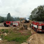 Na staveništi na Jindřichohradecku hořel bagr