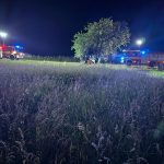 Zraněný řidič se dostal z vozidla. Auto vzplálo a zbyl z něj vrak