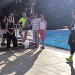 Zumba na koupališti je stále oblíbenější. Energická lekce s Vendulou Kořínkovou přilákala nadšence