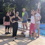 Zumba na koupališti je stále oblíbenější. Energická lekce s Vendulou Kořínkovou přilákala nadšence